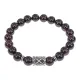 Браслет с руной Гебо и нат.камнем Гранат BSRD-08-06
