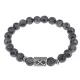Браслет с руной Гебо и нат.камнем Лабрадор BSRD-08-08