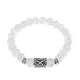 Браслет с руной Гебо и синт.камнем Сахарный кварц BSRD-08-16