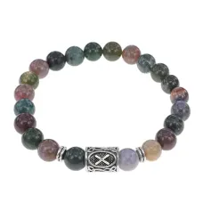 Браслет с руной Гебо и нат.камнем Яшма BSRD-08-25