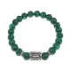 Браслет с руной Турисаз и синт.камнем Малахит BSRD-09-12