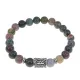 Браслет с руной Турисаз и нат. камнем Яшма BSRD-09-25