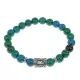 Браслет с руной Райдо и синт.камнем Хризоколла BSRD-10-21