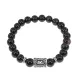 Браслет с руной Райдо и нат.камнем Черный агат BSRD-10-23