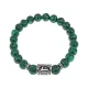 Браслет с руной Лагуз и синт. камнем Малахит BSRD-11-12
