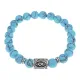 Браслет с руной Одал и синт. камнем Бирюза BSRD-12-05