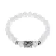 Браслет с руной Одал и синт. камнем Сахарный кварц BSRD-12-16