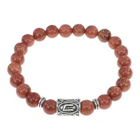 Браслет с руной Уруз и синт.камнем Коричневый авантюрин BSRD-13-01