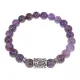 Браслет с руной Уруз и нат. камнем Аметист BSRD-13-03