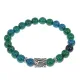 Браслет с руной Уруз и синт.камнем Хризоколла BSRD-13-21