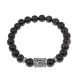 Браслет с руной Уруз и нат.камнем Черный агат BSRD-13-23