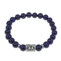 Браслет с руной Перт и натуральным камнем Лазурит BSRD-14-10