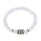 Браслет с руной Перт и синт. камнем Лунный камень BSRD-14-11