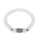 Браслет с руной Перт и синт.камнем Сахарный кварц BSRD-14-16