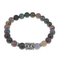 Браслет с руной Перт и нат.камнем Яшма BSRD-14-25