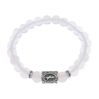 Браслет с руной Наутиз и синт. камнем Лунный камень BSRD-15-11