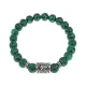 Браслет с руной Альгиз и синт. камнем Малахит BSRD-16-12