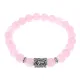 Браслет с руной Альгиз и нат.камнем Розовый кварц BSRD-16-15