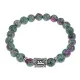 Браслет с руной Феху и синт.камнем Цоизит BSRD-17-22