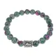 Браслет с руной Вуньо и синт.камнем Цоизит BSRD-18-22