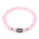 Браслет с руной Тейваз и нат.камнем Розовый кварц BSRD-20-15