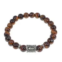 Браслет с руной Тейваз и нат. камнем Тигровый глаз BSRD-20-19