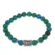Браслет с руной Тейваз и синт. камнем Хризоколла BSRD-20-21