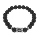 Браслет с руной Беркана и нат.камнем Лава BSRD-21-09