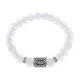 Браслет с руной Беркана и синт.камнем Лунный камень BSRD-21-11