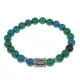 Браслет с руной Беркана и синт. камнем Хризоколла BSRD-21-21