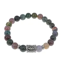 Браслет с руной Беркана и нат.камнем Яшма BSRD-21-25