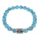 Браслет с руной Манназ и синт.камнем Бирюза BSRD-23-05