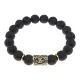 Браслет с руной Дагаз и нат. камнем Лава BSRF-03-09