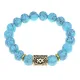 Браслет с руной Ингуз и синт.камнем Бирюза BSRF-05-05
