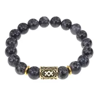 Браслет с руной Ингуз и нат. камнем Лабрадор BSRF-05-08