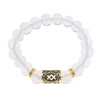 Браслет с руной Ингуз и синт.камнем Лунный камень BSRF-05-11