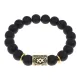 Браслет с руной Ингуз и синт.камнем Шунгит BSRF-05-24