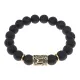 Браслет с руной Эваз и нат.камнем Лава BSRF-06-09