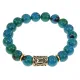 Браслет с руной Эваз и синт.камнем Хризоколла BSRF-06-21