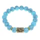 Браслет с руной Йера и синт. камнем Бирюза BSRF-07-05