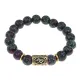Браслет с руной Йера и синт. камнем Цоизит BSRF-07-22