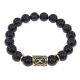 Браслет с руной Гебо и синт. камнем Синий авантюрин BSRF-08-02