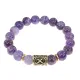 Браслет с руной Гебо и нат.камнем Аметист BSRF-08-03