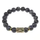 Браслет с руной Турисаз и нат.камнем Лабрадор BSRF-09-08