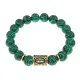 Браслет с руной Турисаз и синтетическим камнем Малахит BSRF-09-12