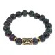 Браслет с руной Турисаз и синт.камнем Цоизит BSRF-09-22