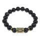 Браслет с руной Турисаз и нат.камнем Черный агат BSRF-09-23