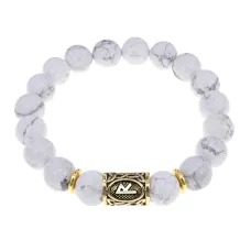 Браслет с руной Райдо и нат.камнем Кахолонг BSRF-10-07
