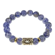 Браслет с руной Райдо и нат.камнем Содалит BSRF-10-18