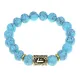 Браслет с руной Лагуз и синт.камнем Бирюза BSRF-11-05